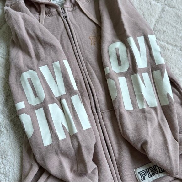 Victorias Secret PINK | Lavender Rain Perfect Full Zip Hoodie | Size Extra Small - Picture 7 of 11